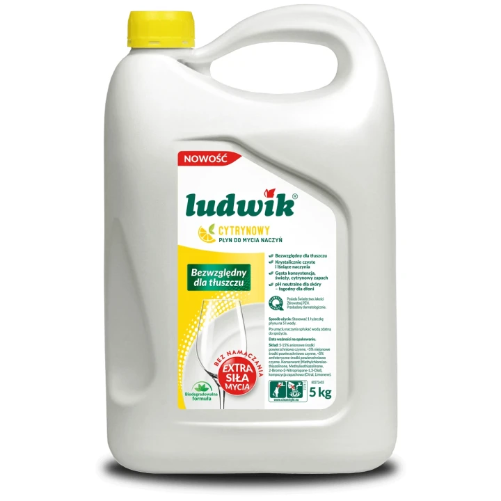 Ludwik Płyn do mycia naczyń cytrynowy 5 kg