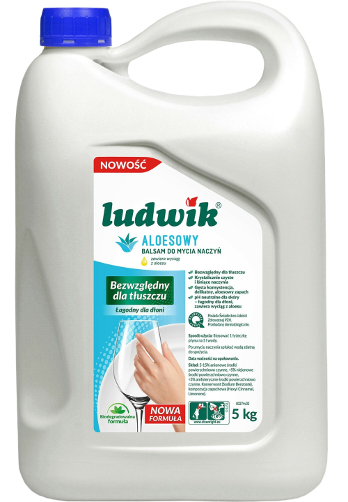 Ludwik Płyn do mycia naczyń Balsam aloesowy 5 kg