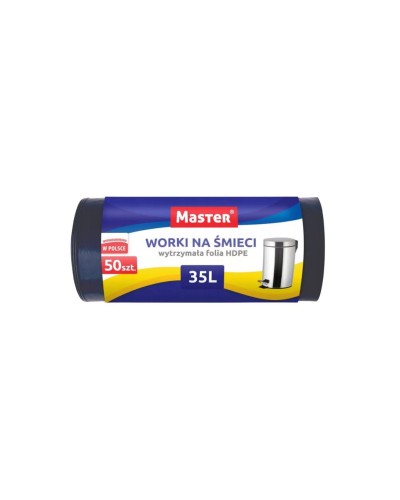 MASTER Worki na Śmieci LD MOCNE 35L (15 szt.) CZARNE