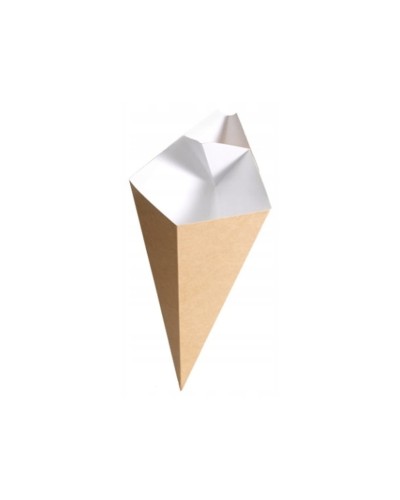 Torebki papierowe rożki z miejscem na DIP 23,5 x 19 cm, 150g 50 szt.