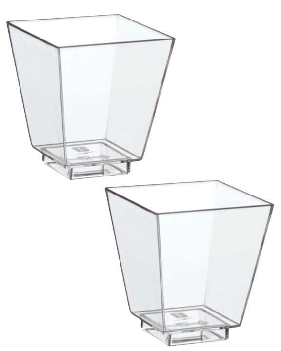Pojemnik fingerfood 55 ml krystaliczne 30 szt. czworokąt