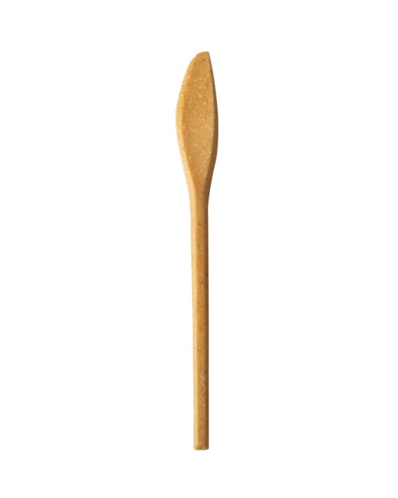 Noże z włókien drzewnych "REUSE" WPC brąz 18 cm 50 szt.