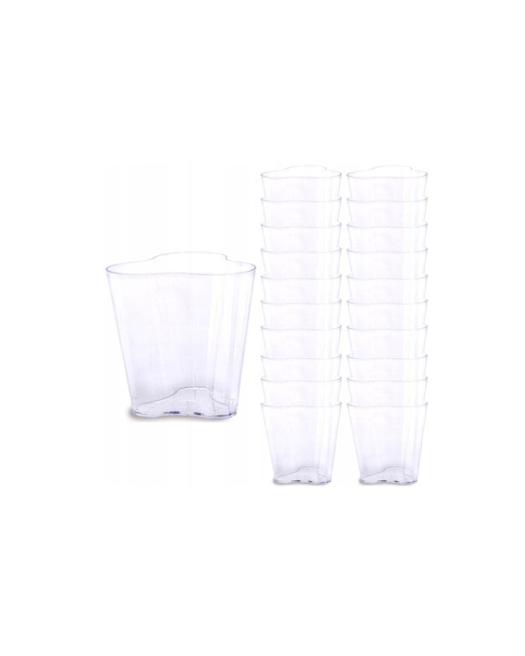 Pojemnik fingerfood 120 ml krystaliczne 20 szt. kwiatek