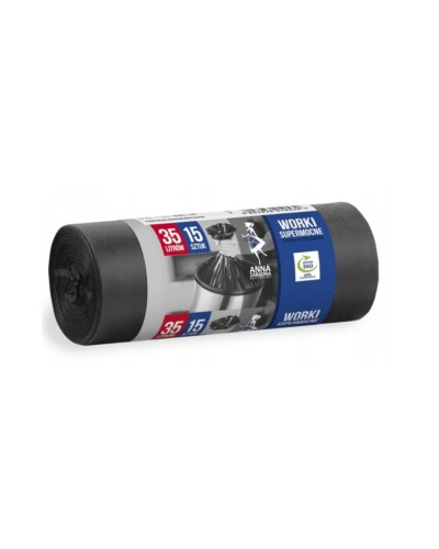 Worki na śmieci Anna Zaradna 35 l SUPER MOCNE 15 szt.