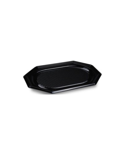 Patera cateringowa plastikowa czarna 350 x 247 mm - 10 szt.