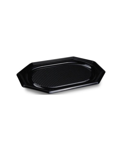 Patera cateringowa plastikowa czarna 450 x 300 mm - 10 szt.