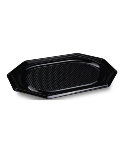 Patera cateringowa plastikowa czarna 550 x 360 mm - 10 szt.