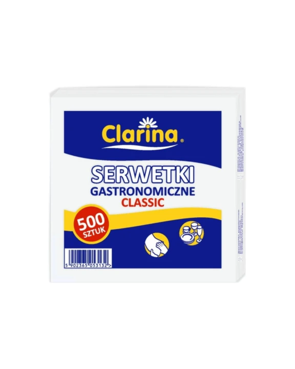Białe Serwetki gastronomiczne kwadratowe Clarina 15x15 cm 500 szt.jpg