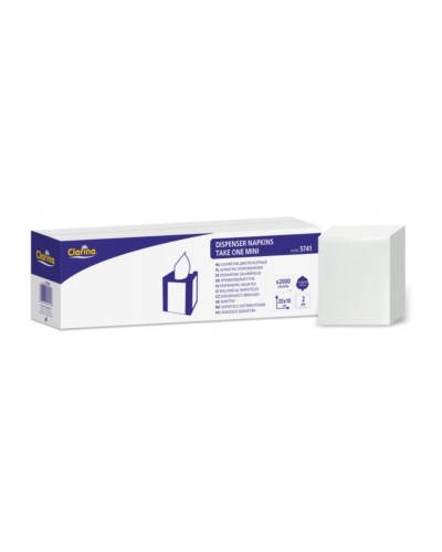 Serwetki do dyspensera białe clarina take one 1w 10x20 8000 szt.