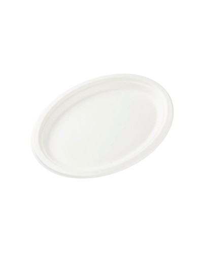 Talerz z trzciny cukrowej owalny 320 mm (50 szt.)
