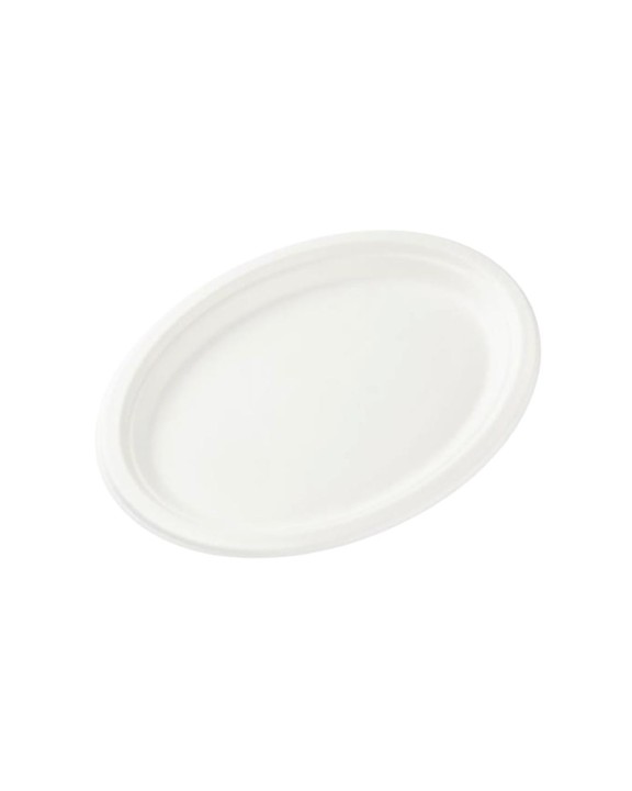 Talerz z trzciny cukrowej owalny 320 mm (50 szt.)