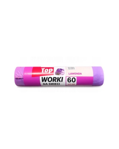 Worki LD TOP taśma LAWENDA 60l 10 szt.