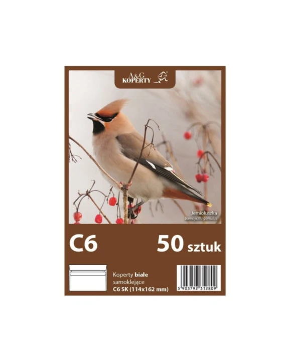 Koperty C6 SK białe samoklejące 50 szt.