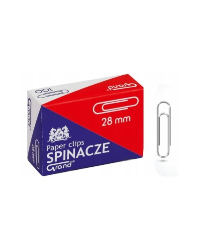 Spinacze biurowe GRAND okrągłe 28 mm 100 szt.