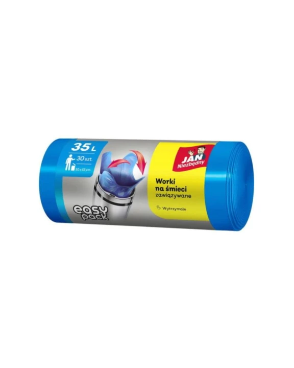 Worki na śmieci niebieskie JAN NIEZBĘDNY 35l 30 szt.