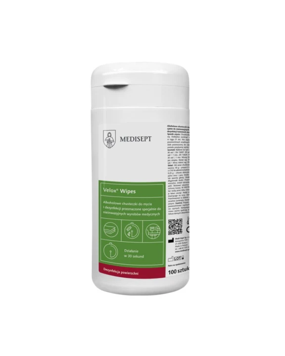 Chusteczki alkoholowe Velox Wipes do dezynfekcji powierzchni Medisept