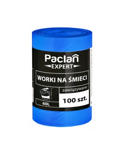 Worki na śmieci expert niebieskie 60 l 100 szt. PACLAN.jpg