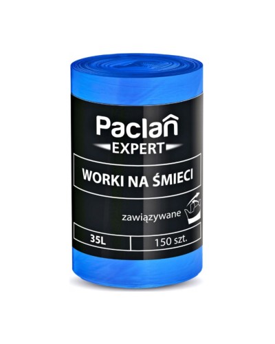 Worki na śmieci expert niebieskie 35 l 150 szt. PACLAN