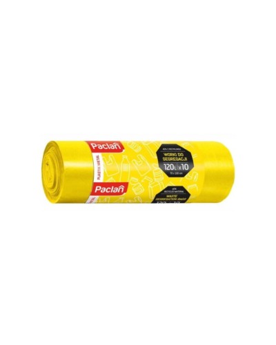 Worki na śmieci do plastiku żółte wytrzymałe 120l 10 szt. PACLAN.jpg