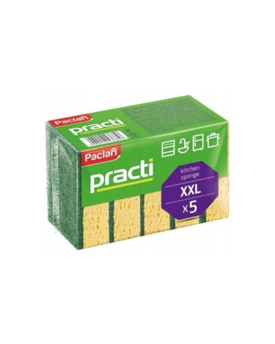 Czyścik zmywak kuchenny PRACTI 5 szt. gąbka do naczyń XXL PACLAN.jpg
