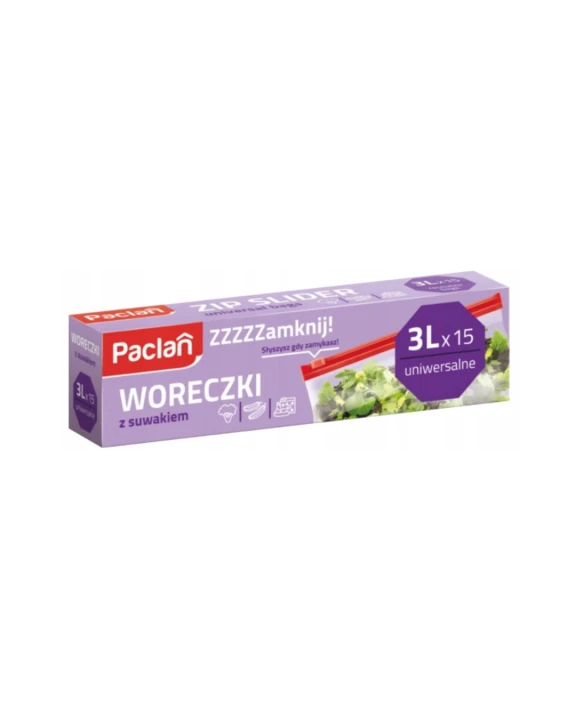 Woreczki strunowe z suwakiem 3L 15 szt. PACLAN