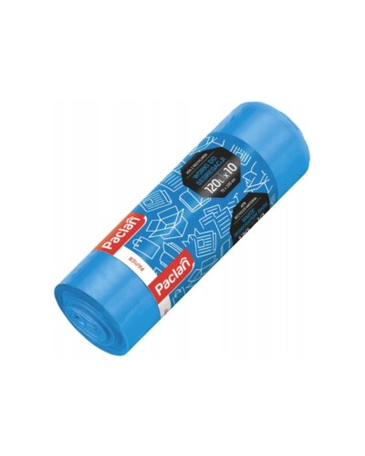 Niebieskie worki do segregacji PAPIER 120l 10 szt. PACLAN