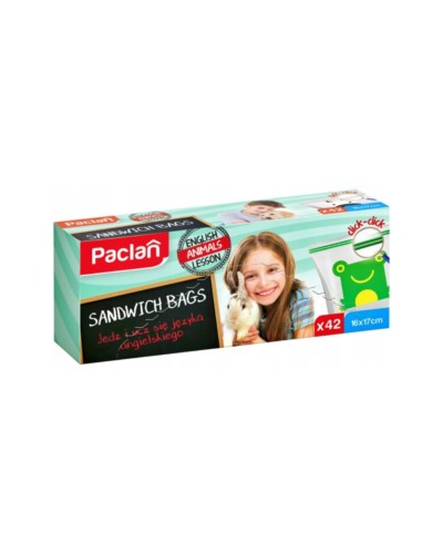 Woreczki śniadaniowe strunowe 16x17 cm dla dzieci 42 szt. PACLAN