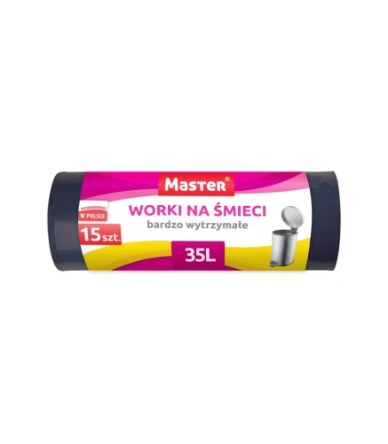 MASTER Worki na Śmieci LD MOCNE 35L (15 szt.) CZARNE