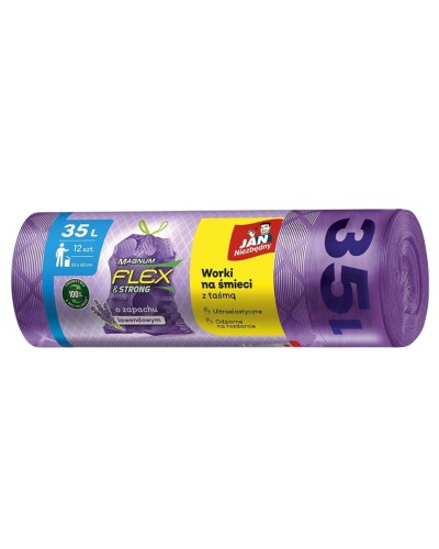 Jan Niezbędny worki LD Magnum Flex 35L/12szt. Lawendowe
