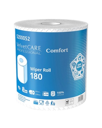 Czyściwo 180m Velvet Care Professional 2W celuloza białe (1 rol.)