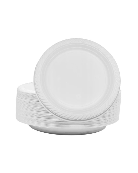 Talerz plastikowy Biały Wielorazowy 100 szt.