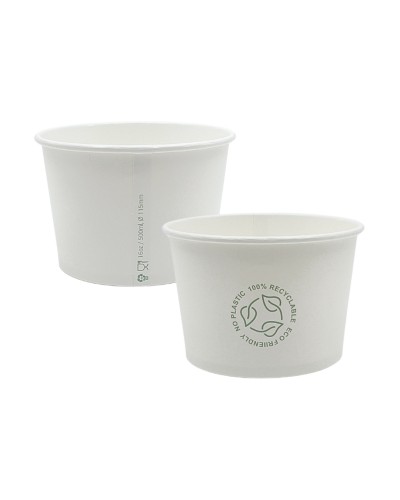 Pojemnik papierowy na zupę 500ml Biały 115mm 50 szt.
