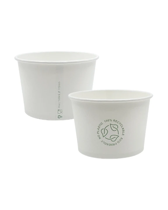 Pojemnik papierowy na zupę 500ml Biały 115mm 50 szt.