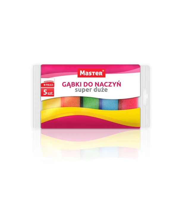Gąbka do naczyń super duża MASTER 5szt.