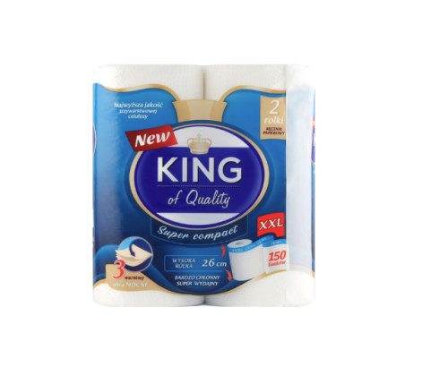 Ręcznik papierowy 2 Rolki KING OF QUALITY 3 warstowy