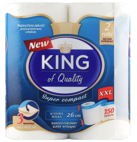 Ręcznik papierowy 2 Rolki KING OF QUALITY 3 warstowy
