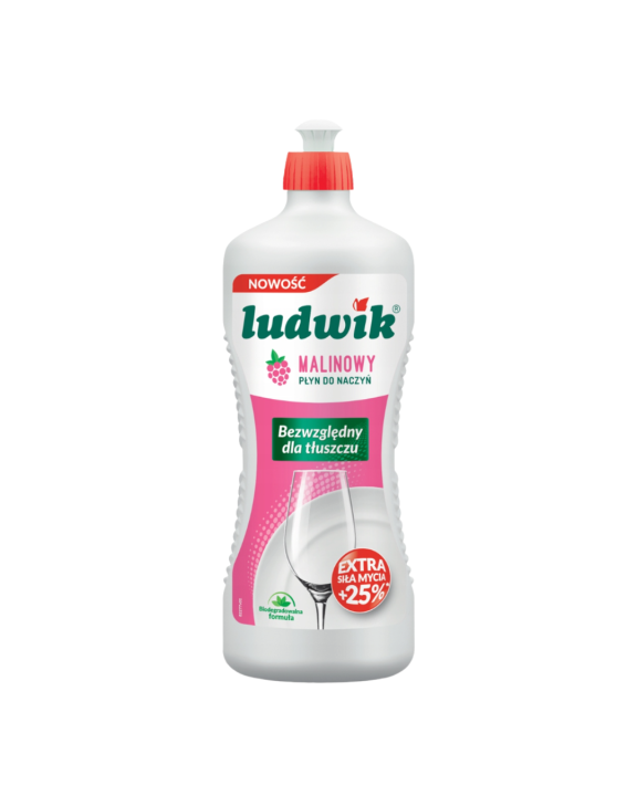 Ludwik Płyn do mycia naczyń malinowy 900 g