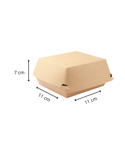 Burger box XL KRAFT 11x11x7 cm 50 szt.