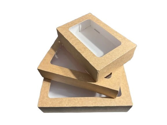 POJEMNIK KARTONOWY 23x15x5 cm okienko 50szt.
