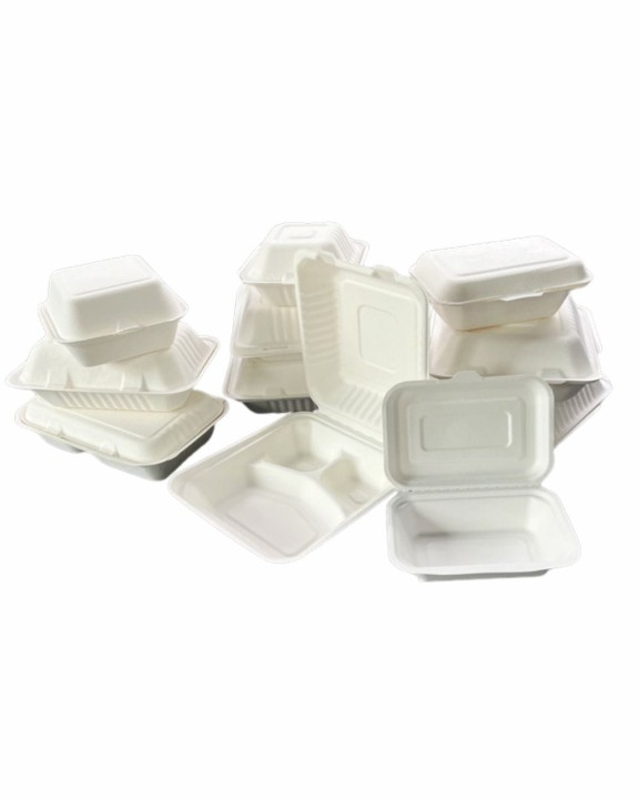 MENU BOX z trzciny cukrowej 15,5 x 15 x 7,5 cm