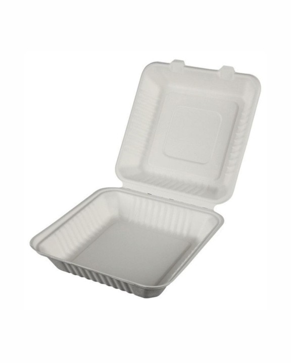 MENU BOX z trzciny cukrowej 20 x 20 x 7,5 cm