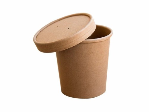 Pojemnik papierowy na zupę z powłoką PE KRAFT 770ml fi 117mm
