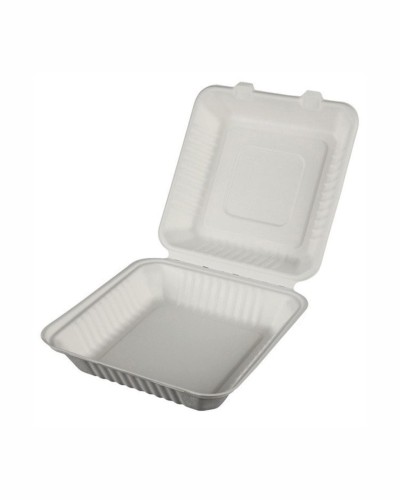 MENU BOX z trzciny cukrowej 23 x 23 x 7,5 cm