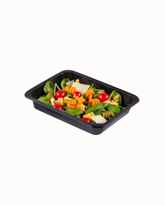 Pojemnik do zgrzewu 22,7x 17,8x3,5 cm 1-komorowy wielokrotnego użytku sup 80 szt. CZARNY