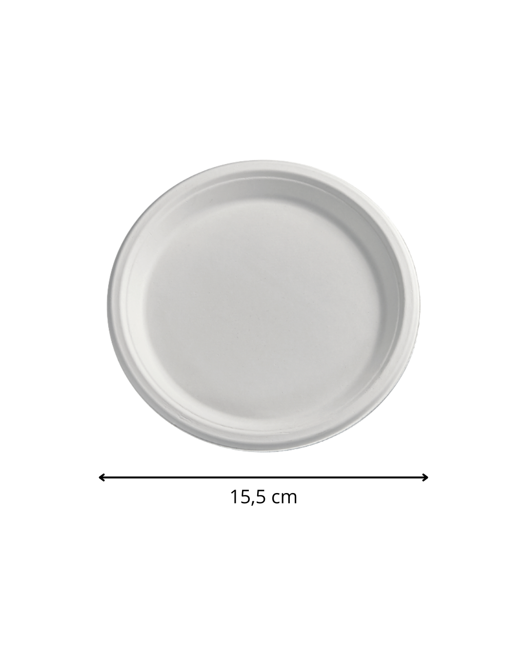 Talerz okrągły z trzciny cukrowej 15,5 cm LOVE NATURE 50 szt.
