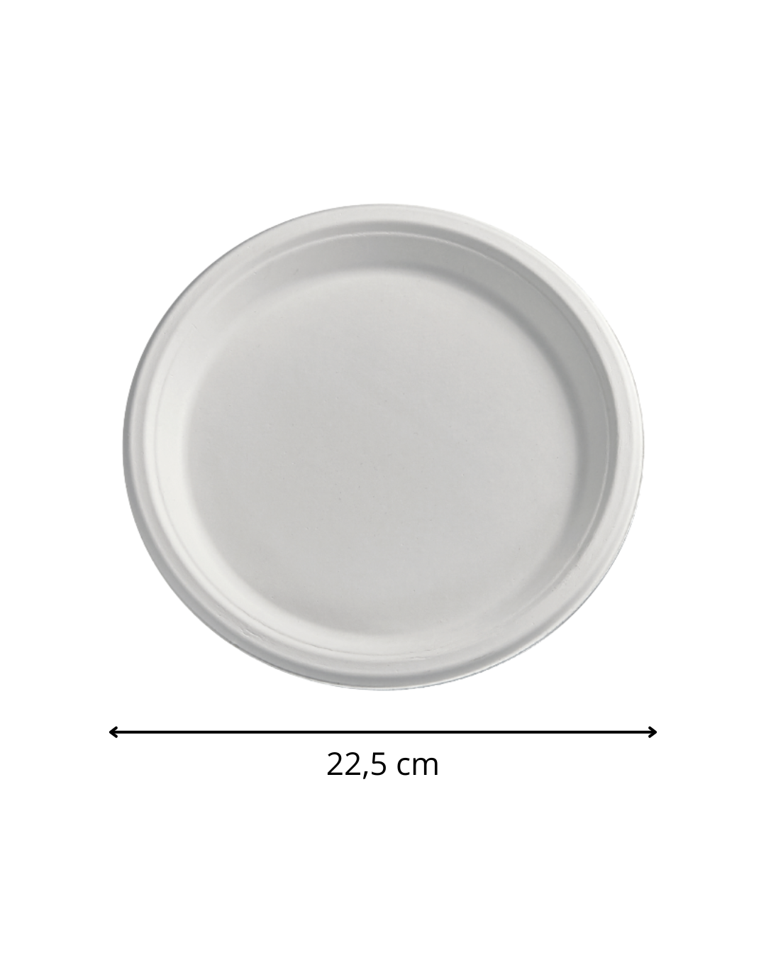 Talerz okrągły z trzciny cukrowej 22,5 cm LOVE NATURE 50 szt.