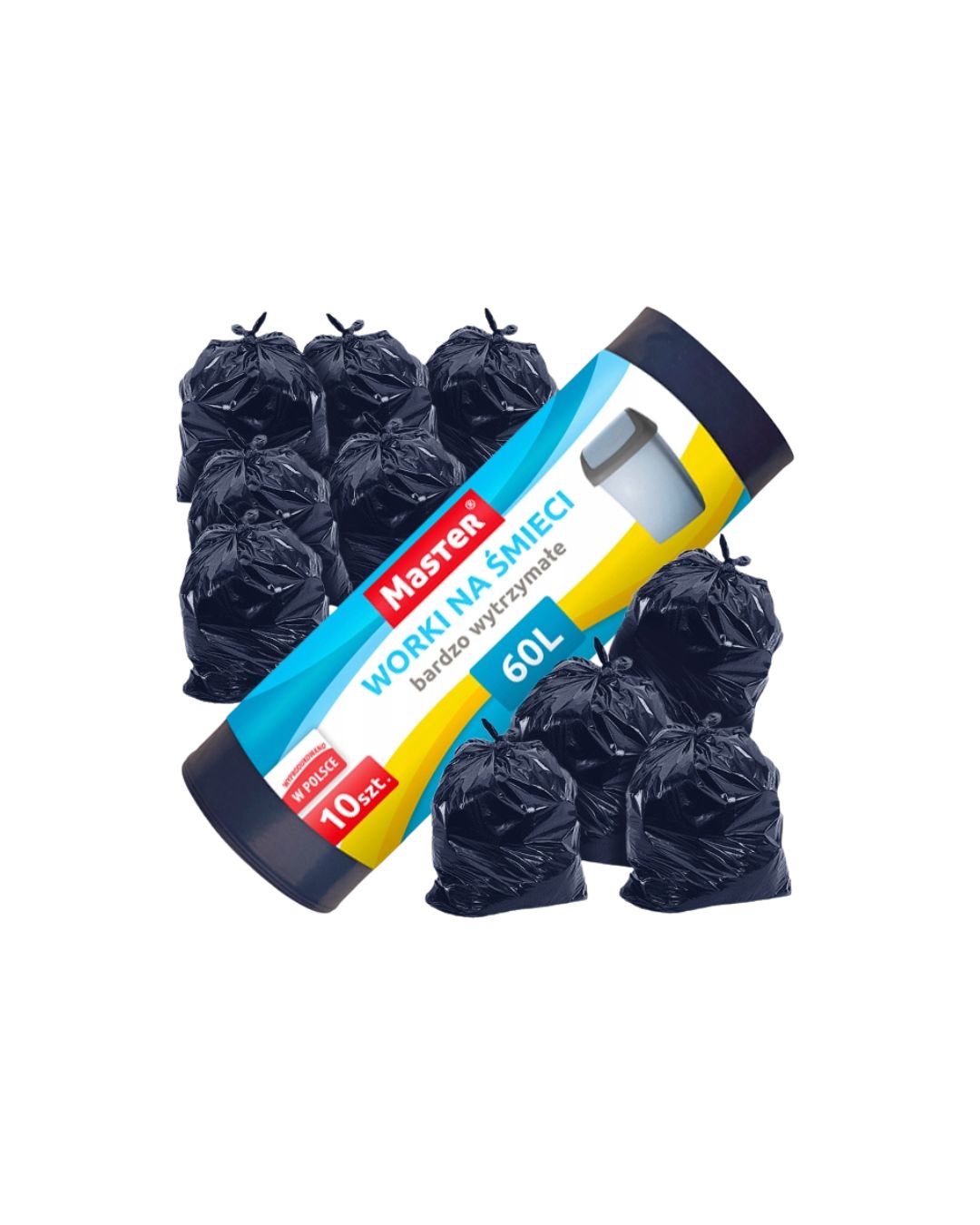 MASTER Worki na Śmieci LD MOCNE 60L (10 szt.) CZARNE