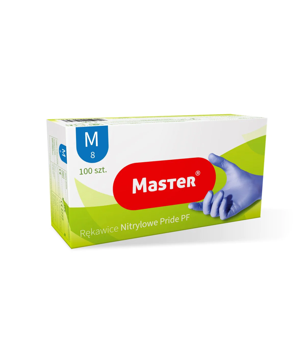 Rękawiczki nitrylowe niebieskie bezpudrowe diagnostyczne M MASTER 100 szt.