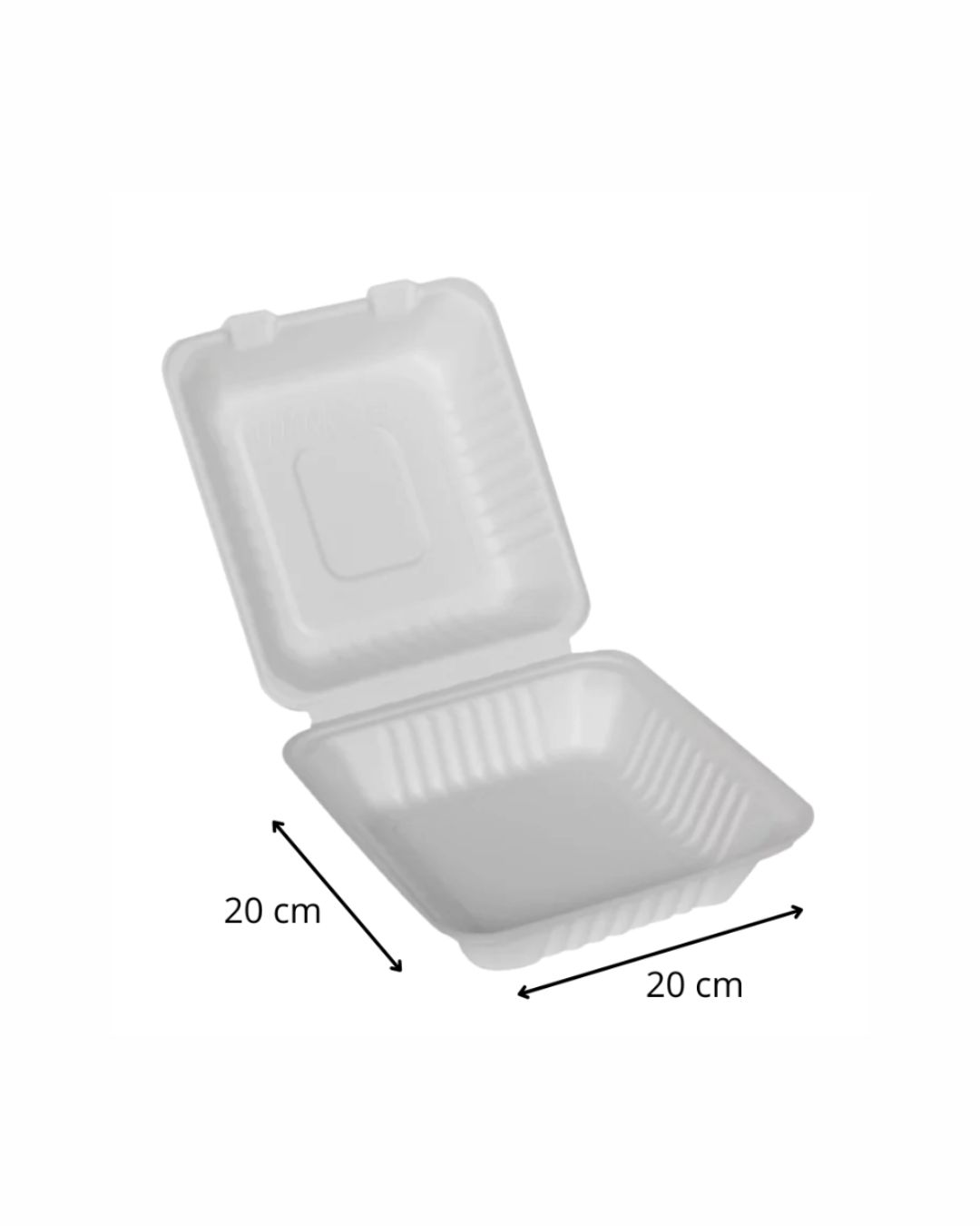 MENU BOX z trzciny cukrowej 20 x 20 x 7,5 cm
