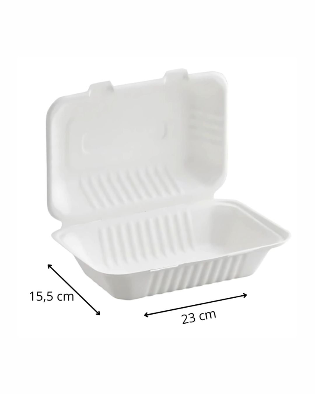 MENU BOX z trzciny cukrowej 23 x 15,5 x 6,5 cm